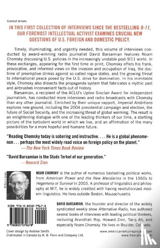 Chomsky, Noam, Barsamian, David - Imperial Ambitions
