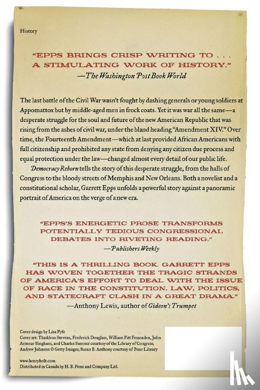 Epps, Professor of Law Garrett (University of Baltimore Law School) - Democracy Reborn