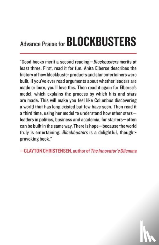 ANITA ELBERSE - BLOCKBUSTERS