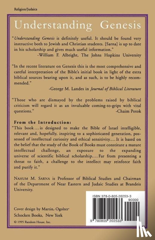 Sarna, Nahum M. - Understanding Genesis