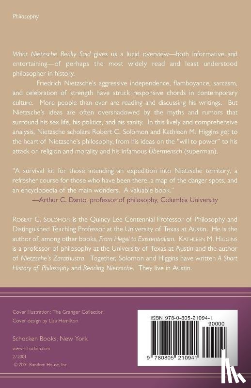 Solomon, Robert C., Higgins, Kathleen M. - What Nietzsche Really Said