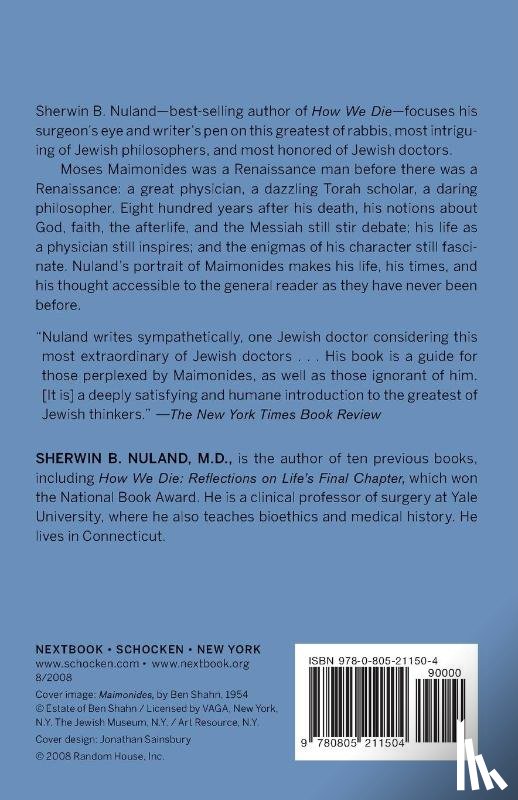 Nuland, Sherwin B. - Maimonides