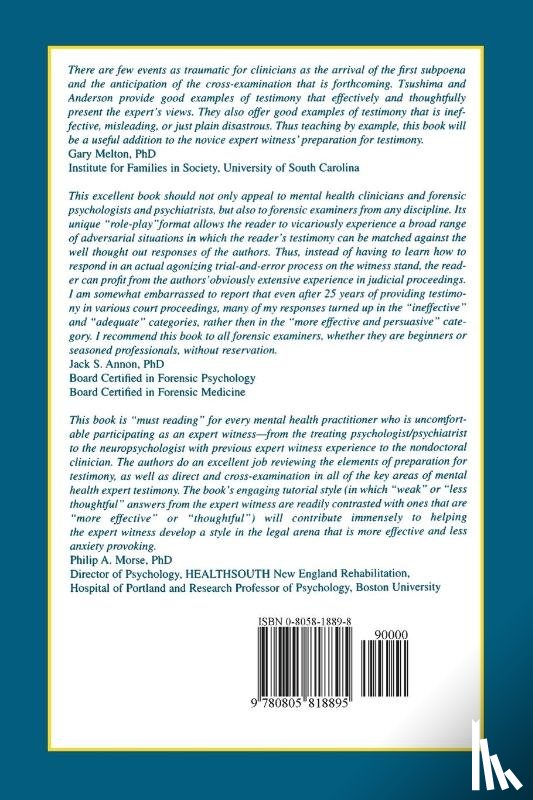 Tsushima, William T., Anderson, Jr., Anderson, Robert M. - Mastering Expert Testimony