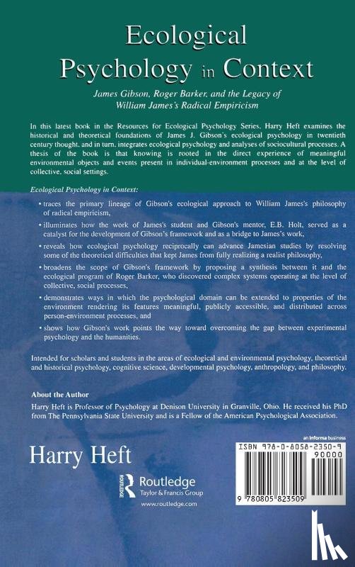 Heft, Harry - Ecological Psychology in Context