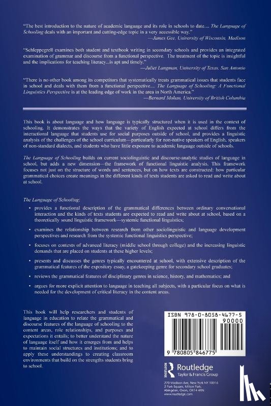 Schleppegrell, Mary J. - The Language of Schooling