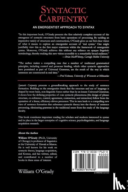 O'Grady, William - Syntactic Carpentry