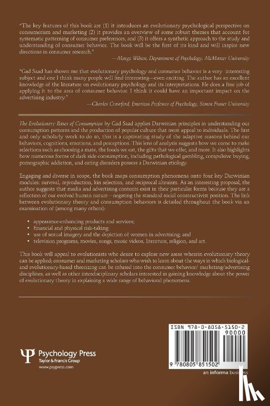 Saad, Gad - The Evolutionary Bases of Consumption
