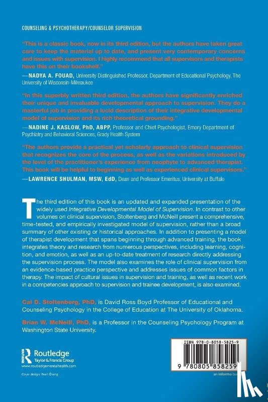 Stoltenberg, Cal D. (University of Oklahoma, McNeill, Brian W. (Washington State University. Washington State University - IDM Supervision