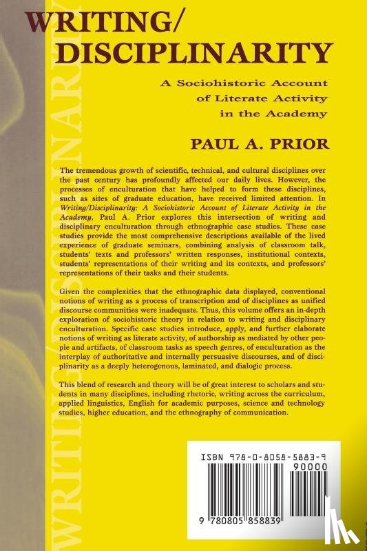 Prior, Paul - Writing/Disciplinarity