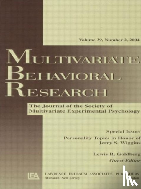  - Personality Topics in Honor of Jerry S. Wiggins