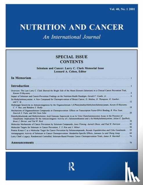  - Selenium and Cancer