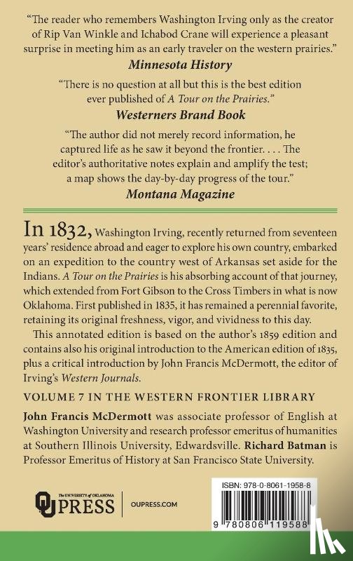 Irving, Washington - A Tour on the Prairies