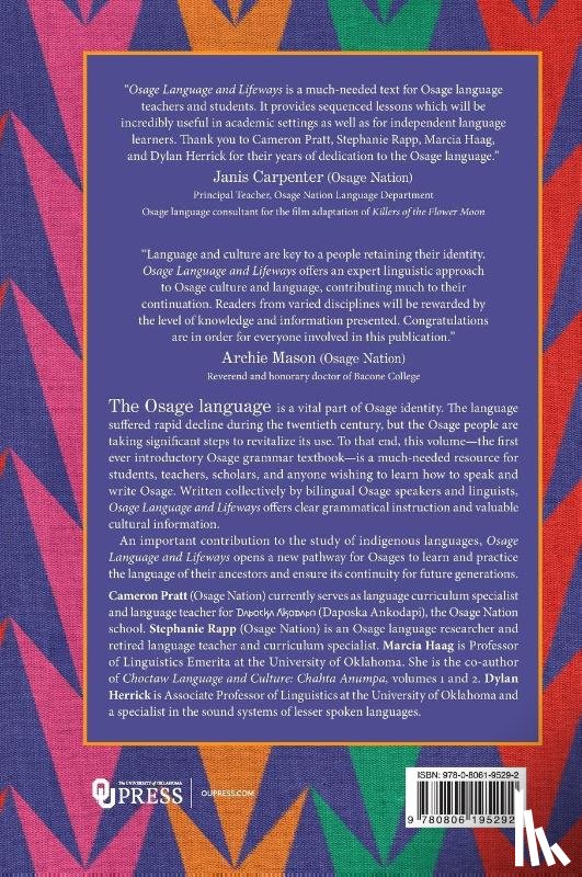Pratt, Cameron, Rapp, Stephanie, Haag, Marcia, Herrick, Dylan - Osage Language and Lifeways