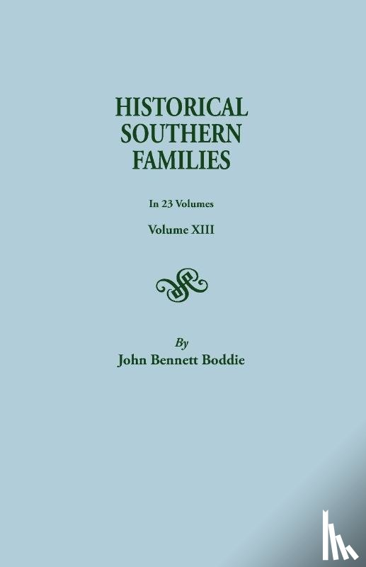 Boddie, John Bennett - Historical Southern Families