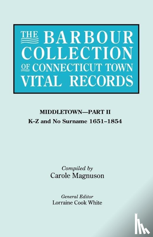  - The Barbour Collection of Connecticut Town Vital Records. Volume 27