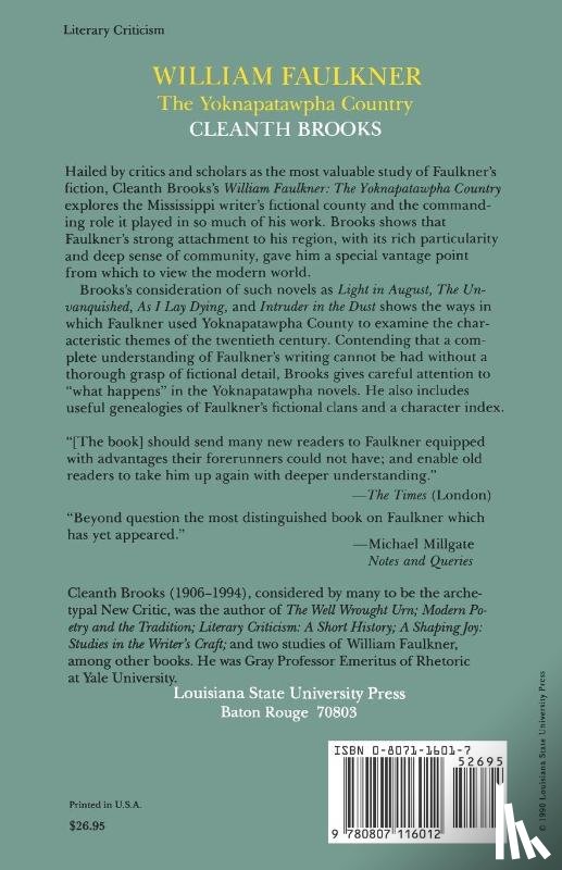 Brooks, Cleanth - William Faulkner
