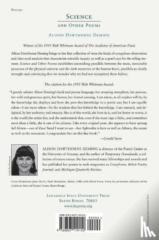Deming, Alison Hawthorne - Science and Other Poems