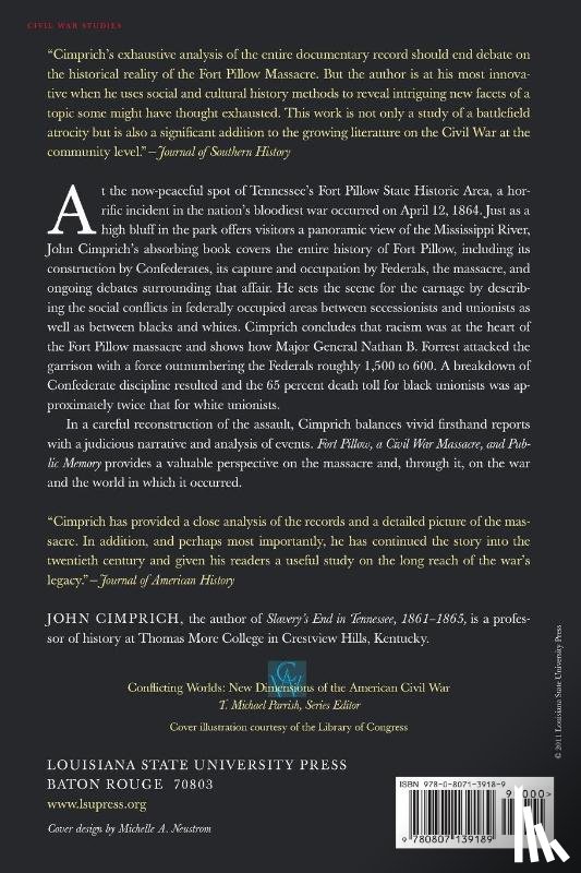 Cimprich, John - Fort Pillow, a Civil War Massacre, and Public Memory