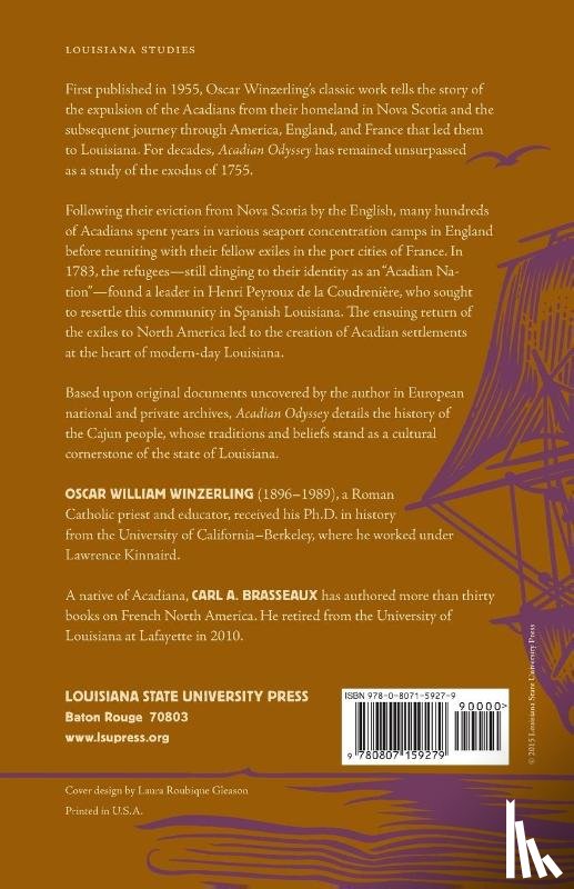 Winzerling, Oscar W., Brasseaux, Carl A. - Acadian Odyssey