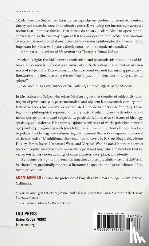 Meehan, Adam - Modernism and Subjectivity