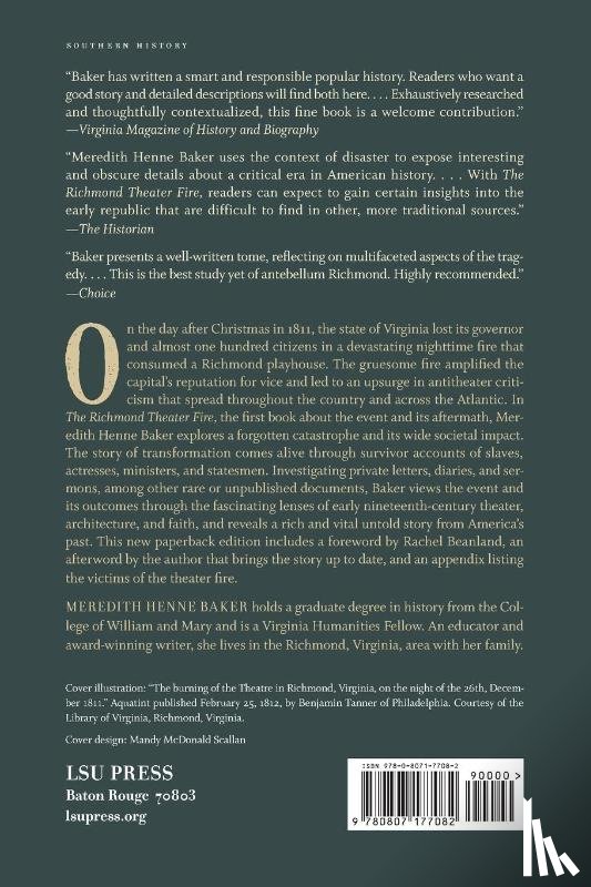 Baker, Meredith Henne - The Richmond Theater Fire