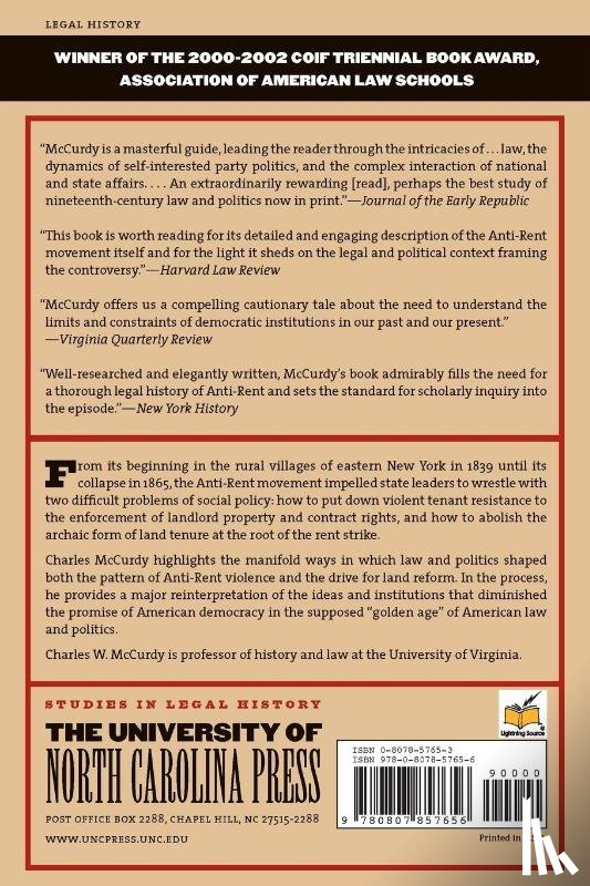 McCurdy, Charles W. - The Anti-Rent Era in New York Law and Politics, 1839-1865