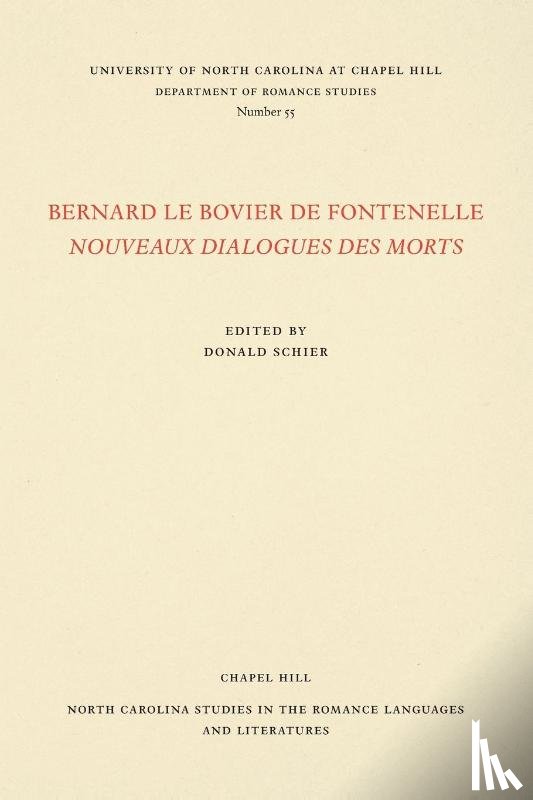  - Bernard le Bovier de Fontenelle Nouveaux Dialogues des Morts