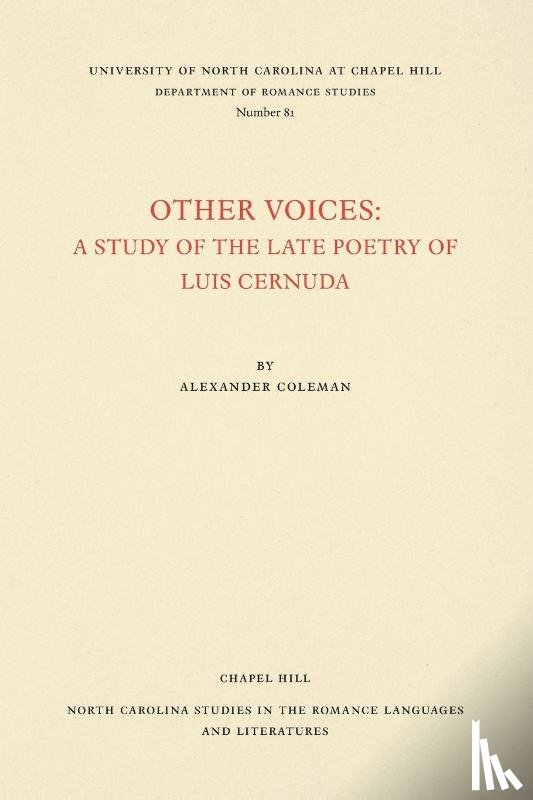 Coleman, Alexander - Other Voices