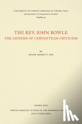 Cox, Ralph Merritt - The Rev. John Bowle