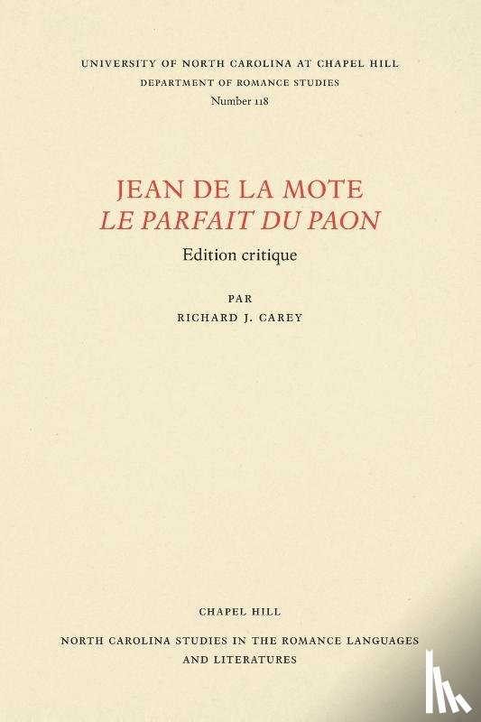  - Jean de la Mote Le Parfait du paon