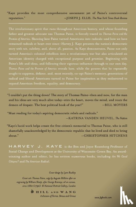 Kaye, Harvey J - Thomas Paine and the Promise of America