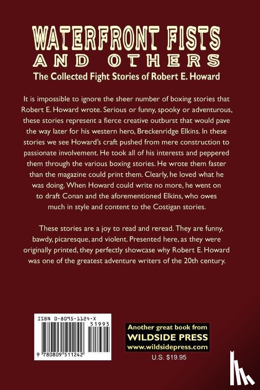 Howard, Robert - Waterfront Fists and Others