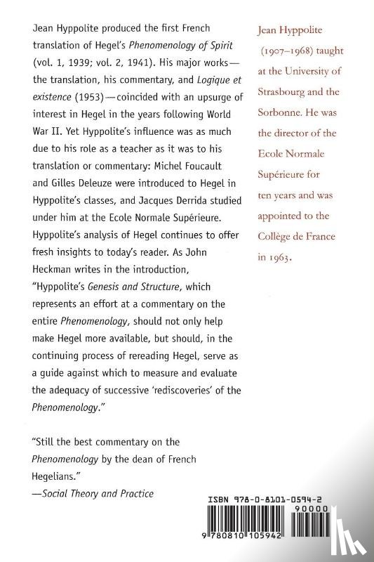 Hyppolite, Jean - The Genesis and Structure of Hegel's Phenomenology of Spirit