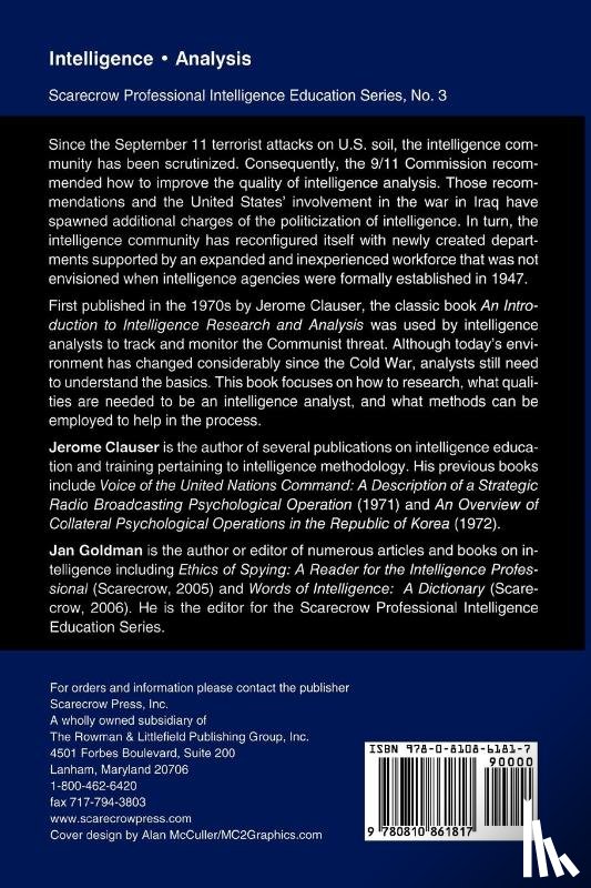 Clauser, Jerome - An Introduction to Intelligence Research and Analysis