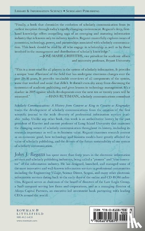 Regazzi, John J. - Scholarly Communications