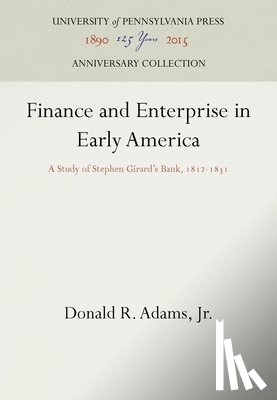 Adams, Jr. - Finance and Enterprise in Early America