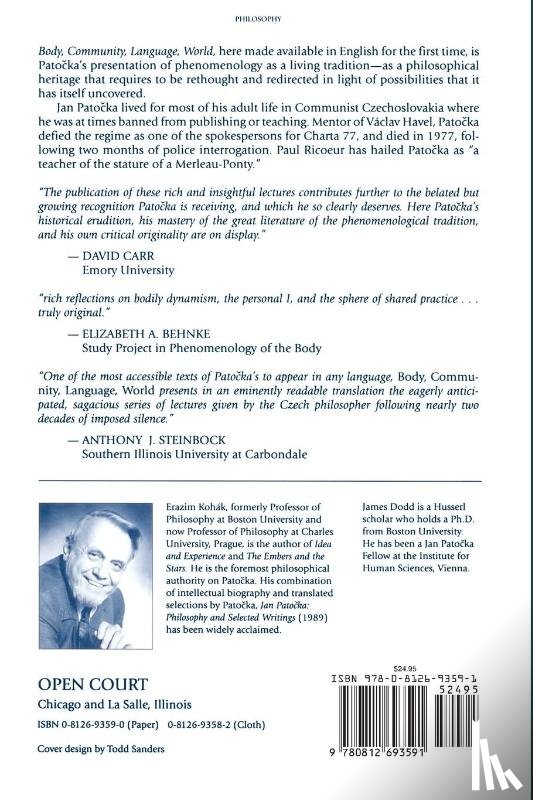 Patocka, Jan - Body, Community, Language, World