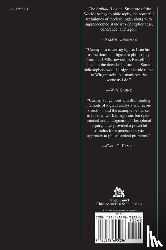 Carnap, Rudolf - The Logical Structure of the World and Pseudoproblems in Philosophy