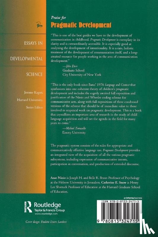 Ninio, Anat, Snow, Catherine - Pragmatic Development