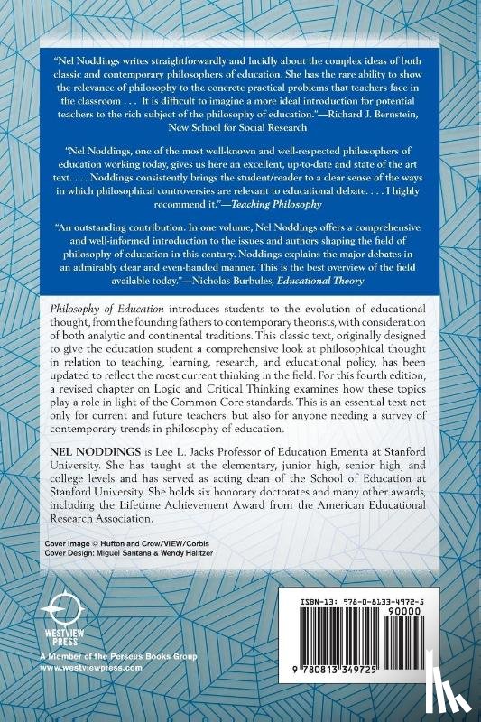 Noddings, Nel - Philosophy of Education, 4th Edition