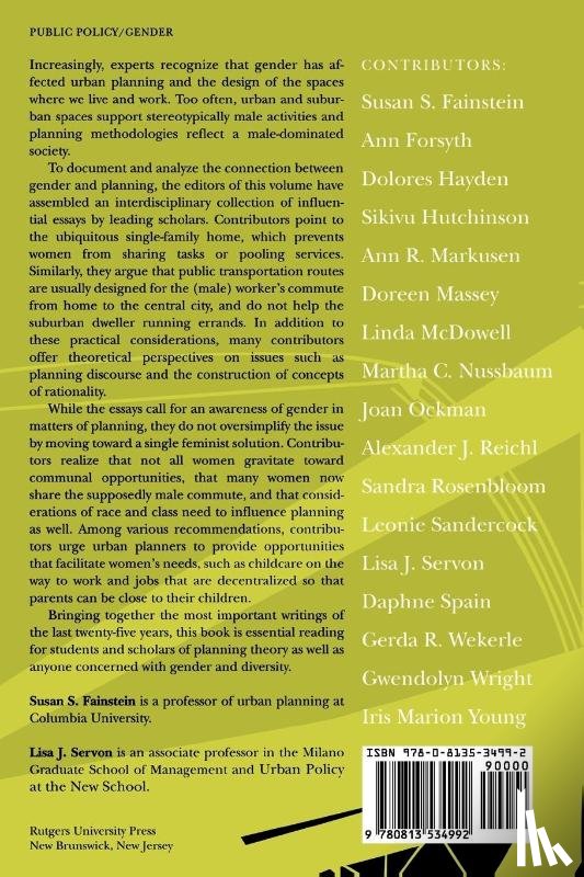  - Gender and Planning