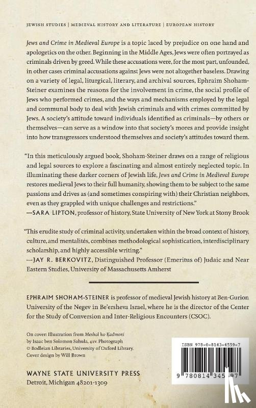 Shoham-Steiner, Ephraim - Jews and Crime in Medieval Europe