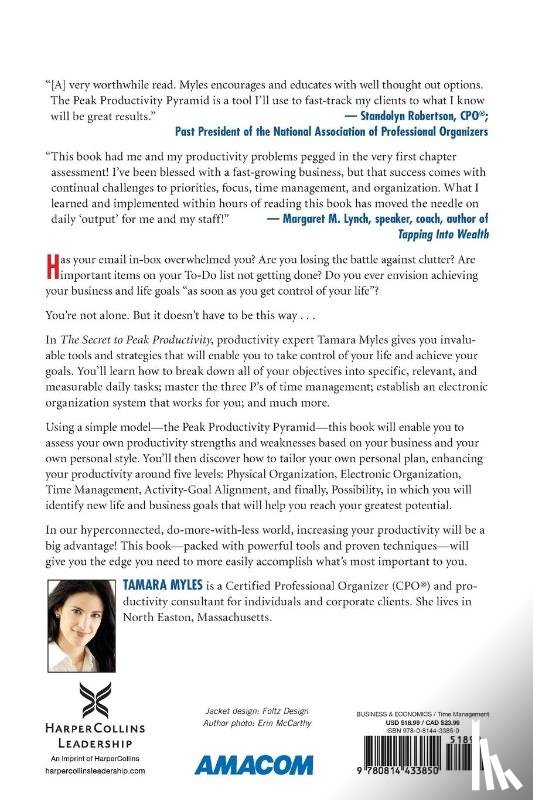 Myles, Tamara - The Secret to Peak Productivity: A Simple Guide to Reaching Your Personal Best