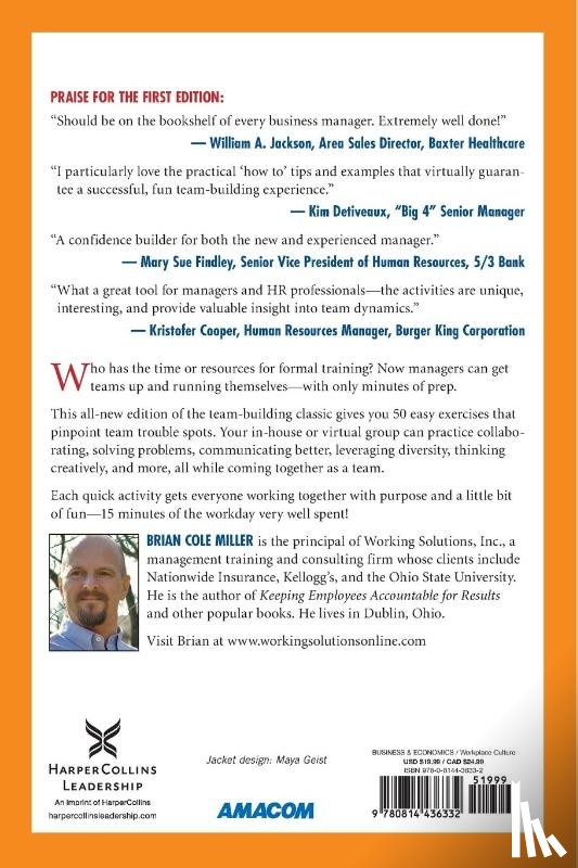 Miller, Brian - Quick Team-Building Activities for Busy Managers