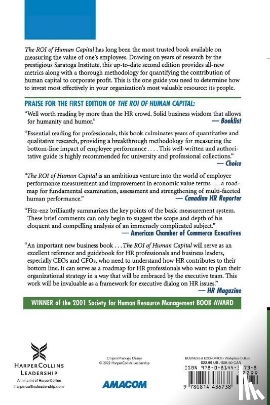 FITZ-ENZ, Jac - The ROI of Human Capital