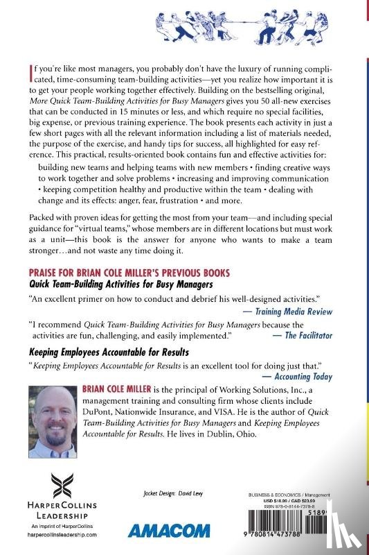 Miller, Brian - More Quick Team-Building Activities for Busy Managers