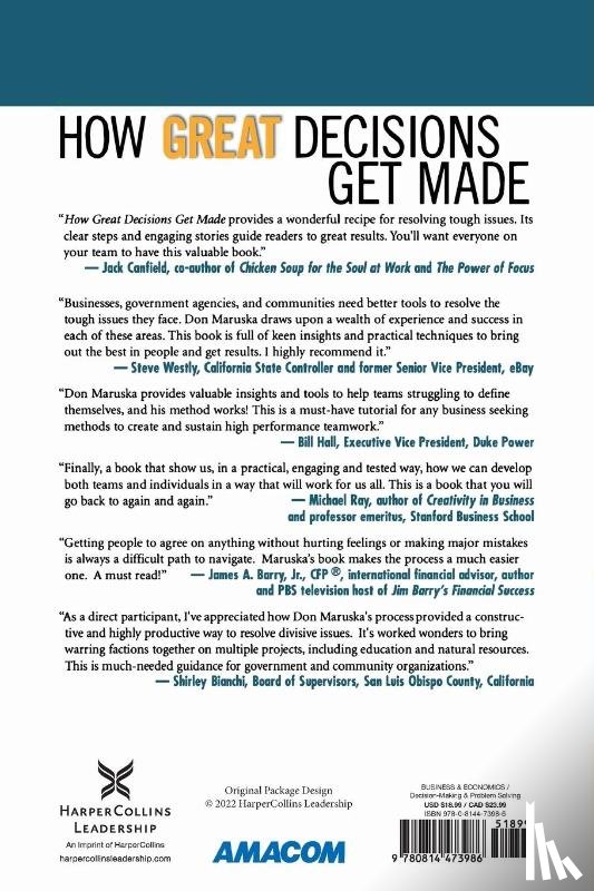 MARUSKA, Don - How Great Decisions Get Made
