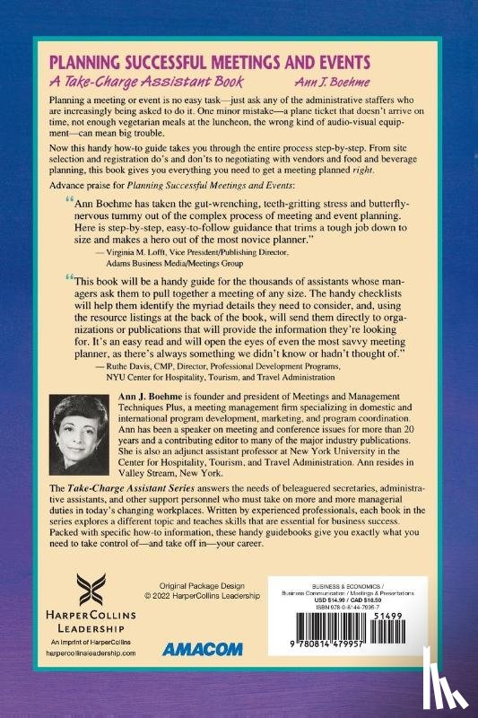 BOEHME, Ann J. - Planning Successful Meetings and Events