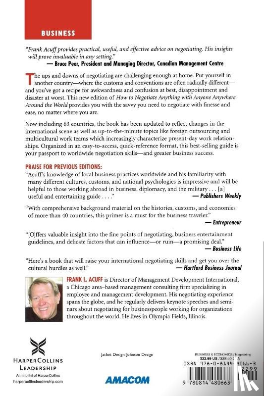 ACUFF, Frank L. - How to Negotiate Anything with Anyone Anywhere Around the World