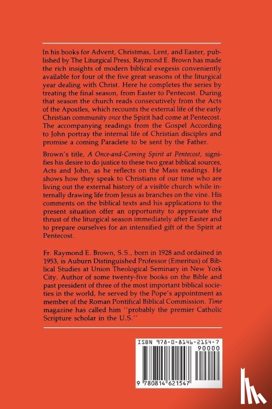 Brown, Raymond E. - A Once-and-Coming Spirit at Pentecost